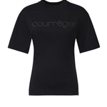 T-shirt con logo in cotone 125JTS168JS0305 9999 COURREGES 