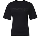 T-shirt con logo in cotone 125JTS168JS0305 9999 COURREGES 