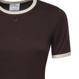 T-shirt Signature Contrast in cotone 326JTS017JS0300 B384 COURREGES 