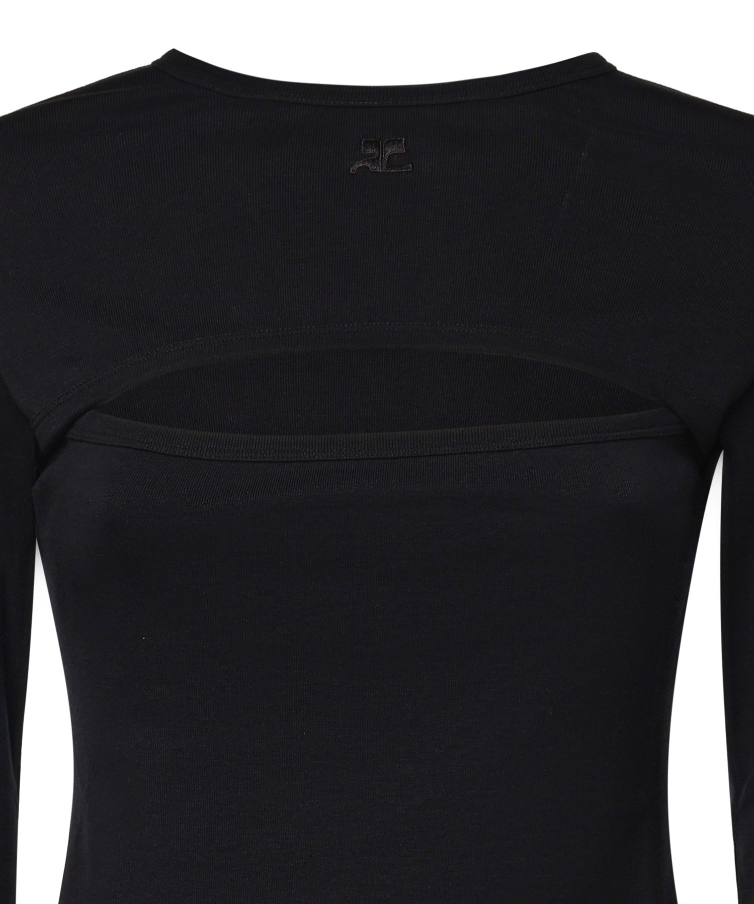 T-shirt a maniche lunghe in cotone 326JTS273JS0203 9999 COURREGES 