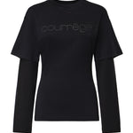 T-shirt in cotone con logo 326JTS275JS0305 B126 COURREGES 