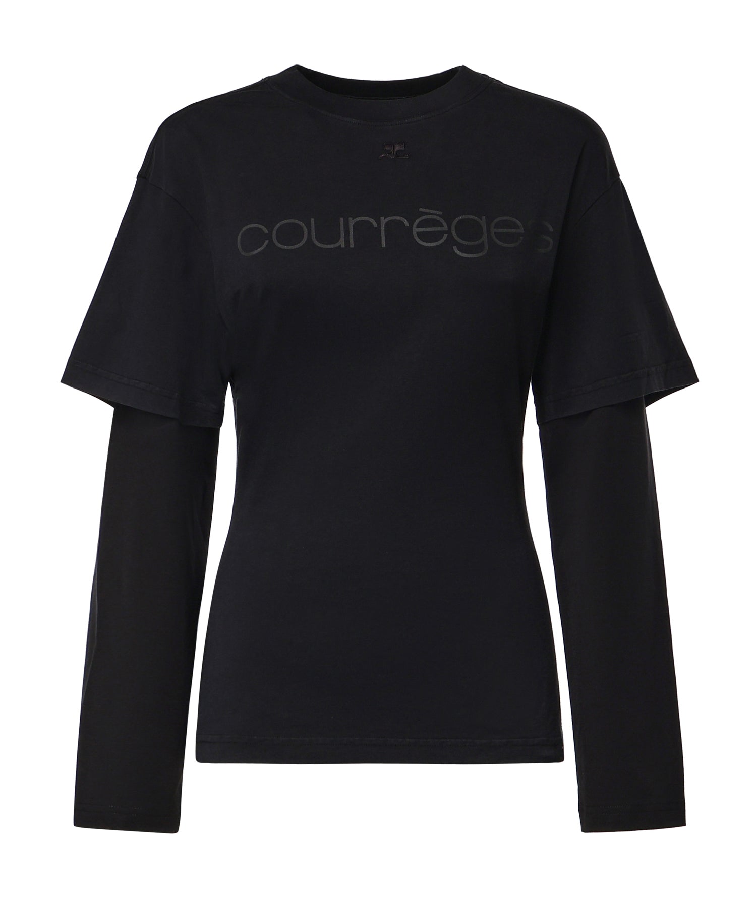 T-shirt in cotone con logo 326JTS275JS0305 B126 COURREGES 
