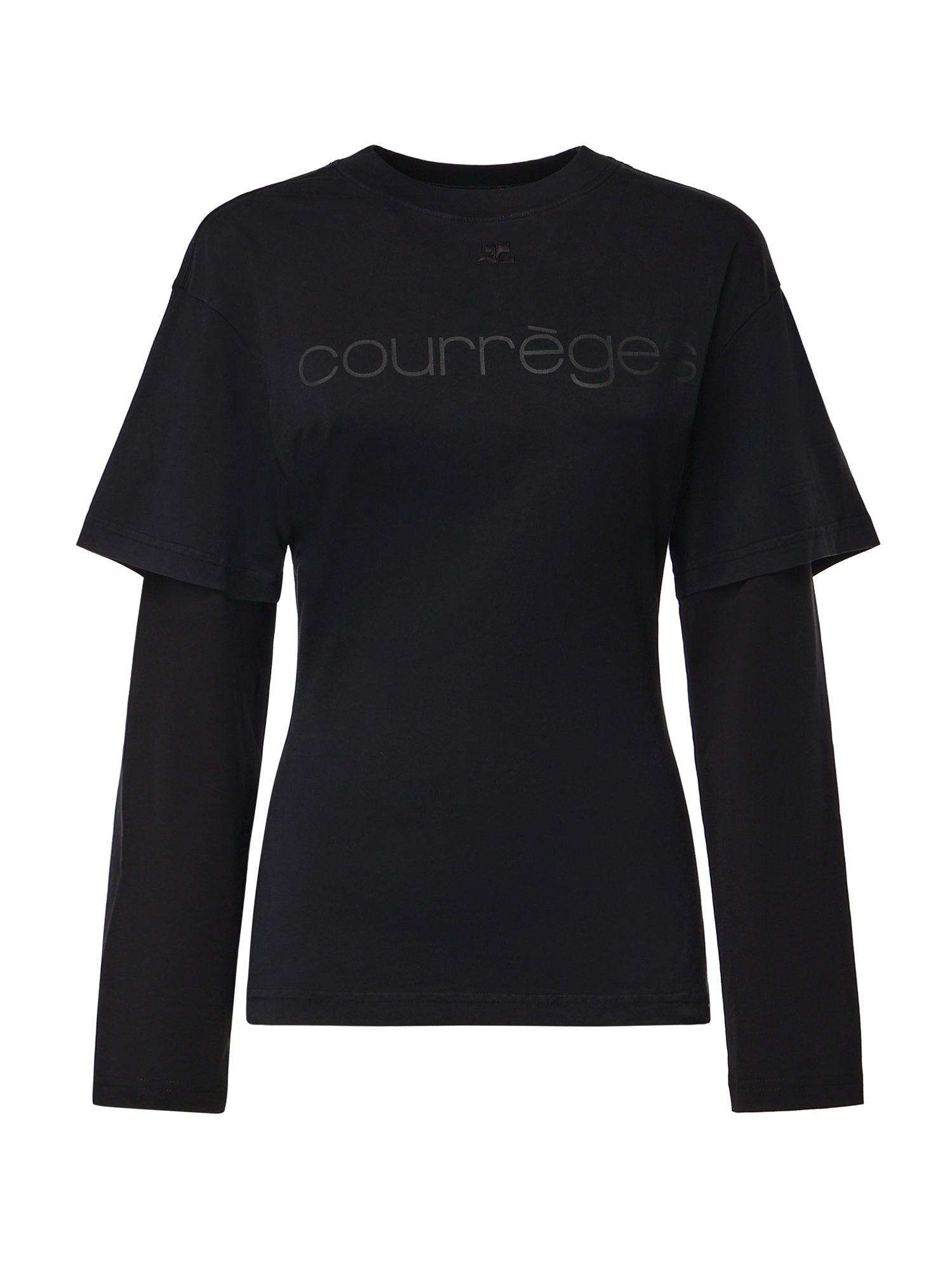 T-shirt in cotone con logo 326JTS275JS0305 B126 COURREGES 