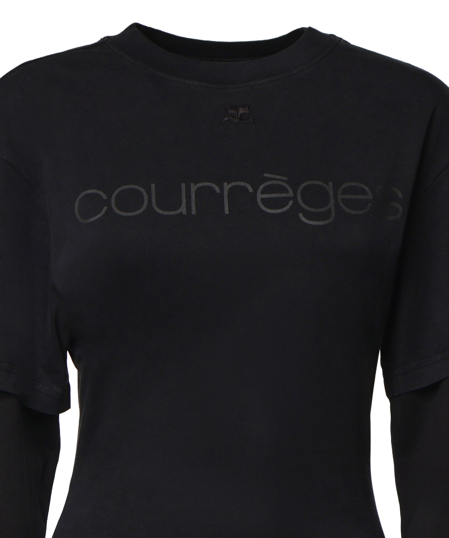T-shirt in cotone con logo 326JTS275JS0305 B126 COURREGES 