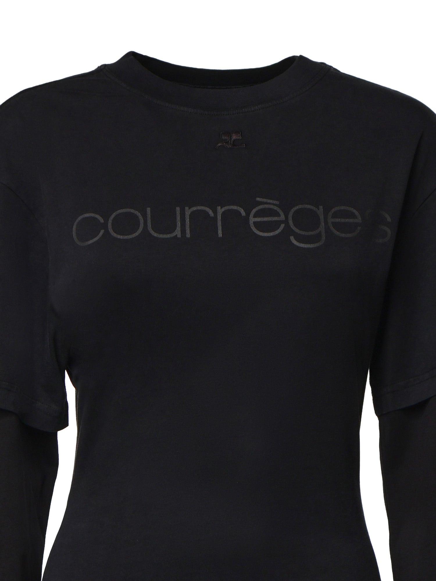 T-shirt in cotone con logo 326JTS275JS0305 B126 COURREGES 