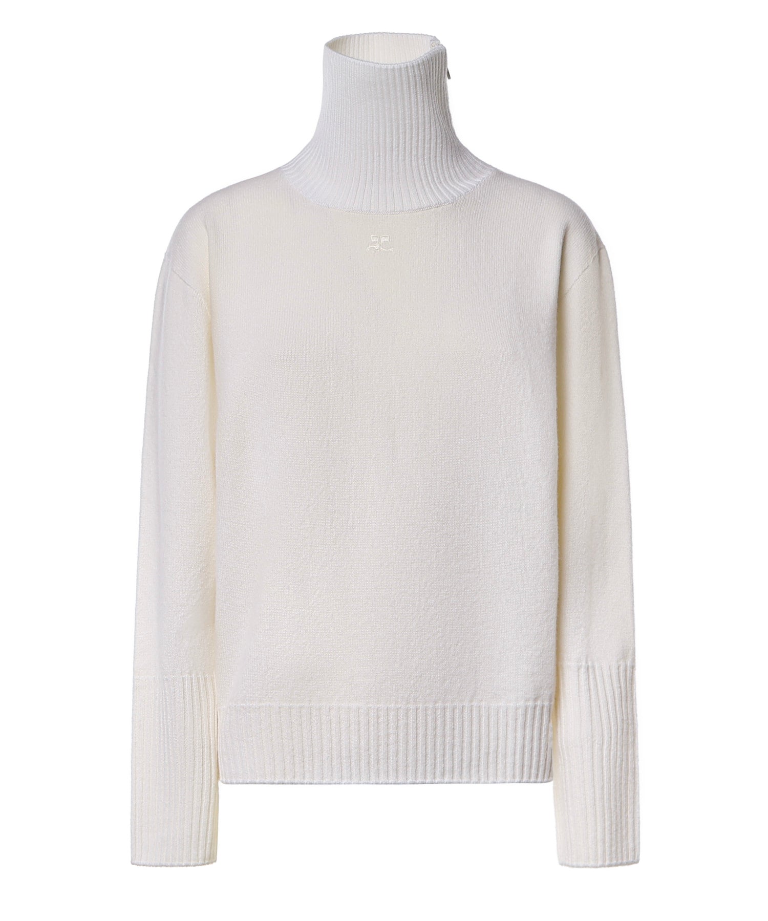 Pullover in lana con logo 326MPU293FI0062 1200 COURREGES 