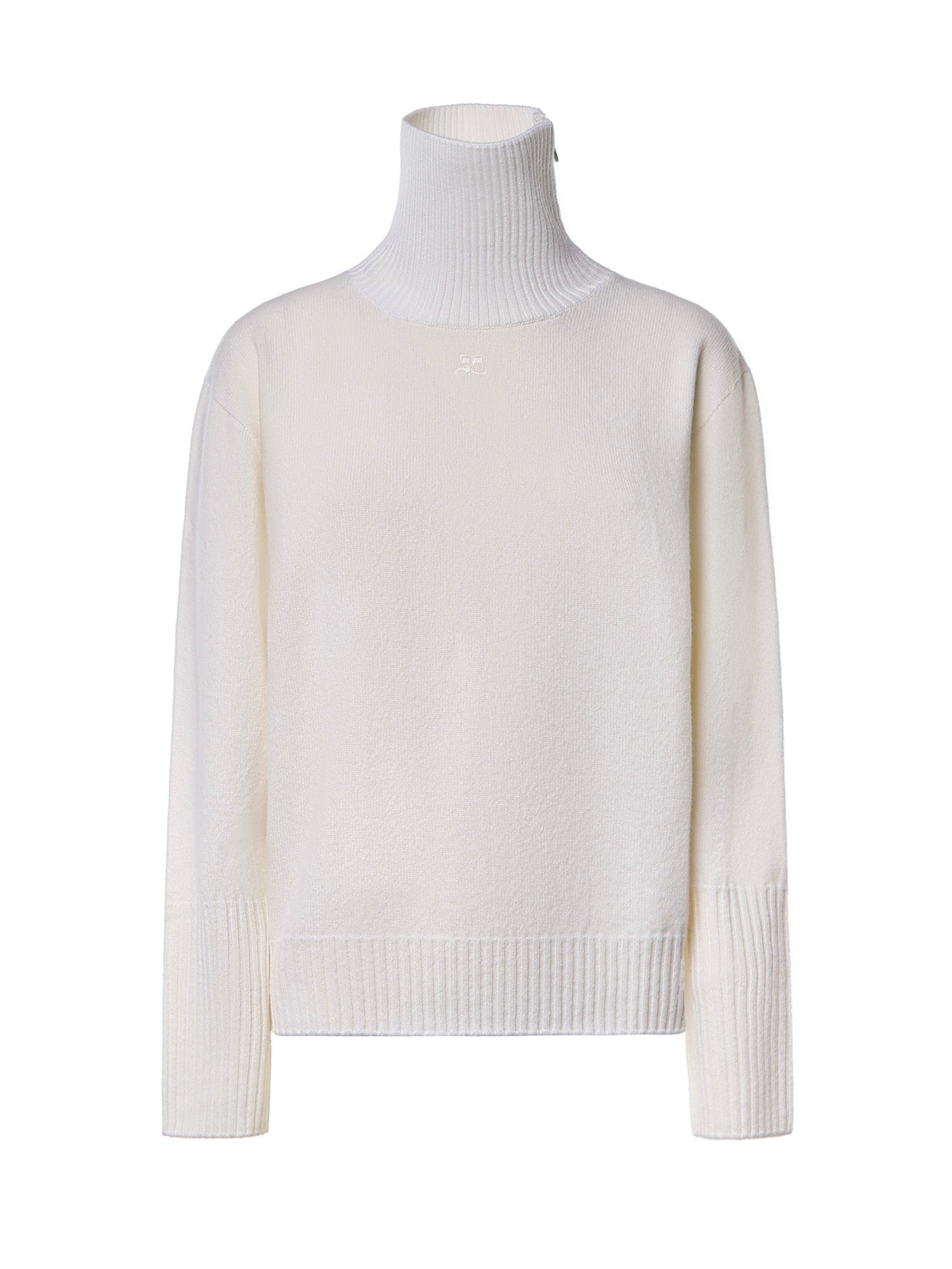 Pullover in lana con logo 326MPU293FI0062 1200 COURREGES 