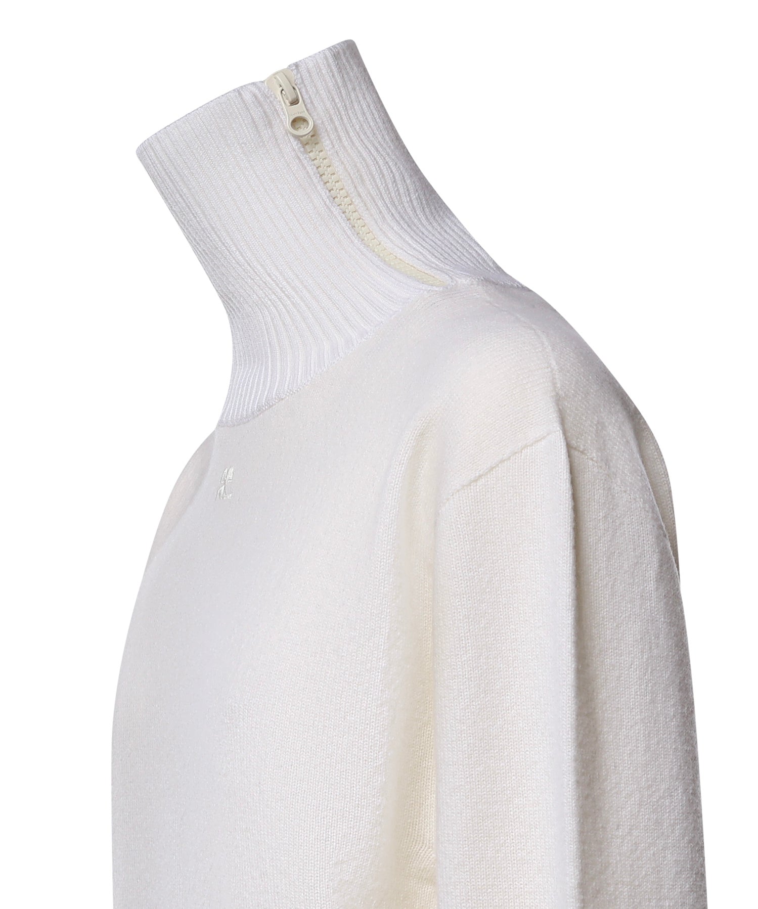 Pullover in lana con logo 326MPU293FI0062 1200 COURREGES 