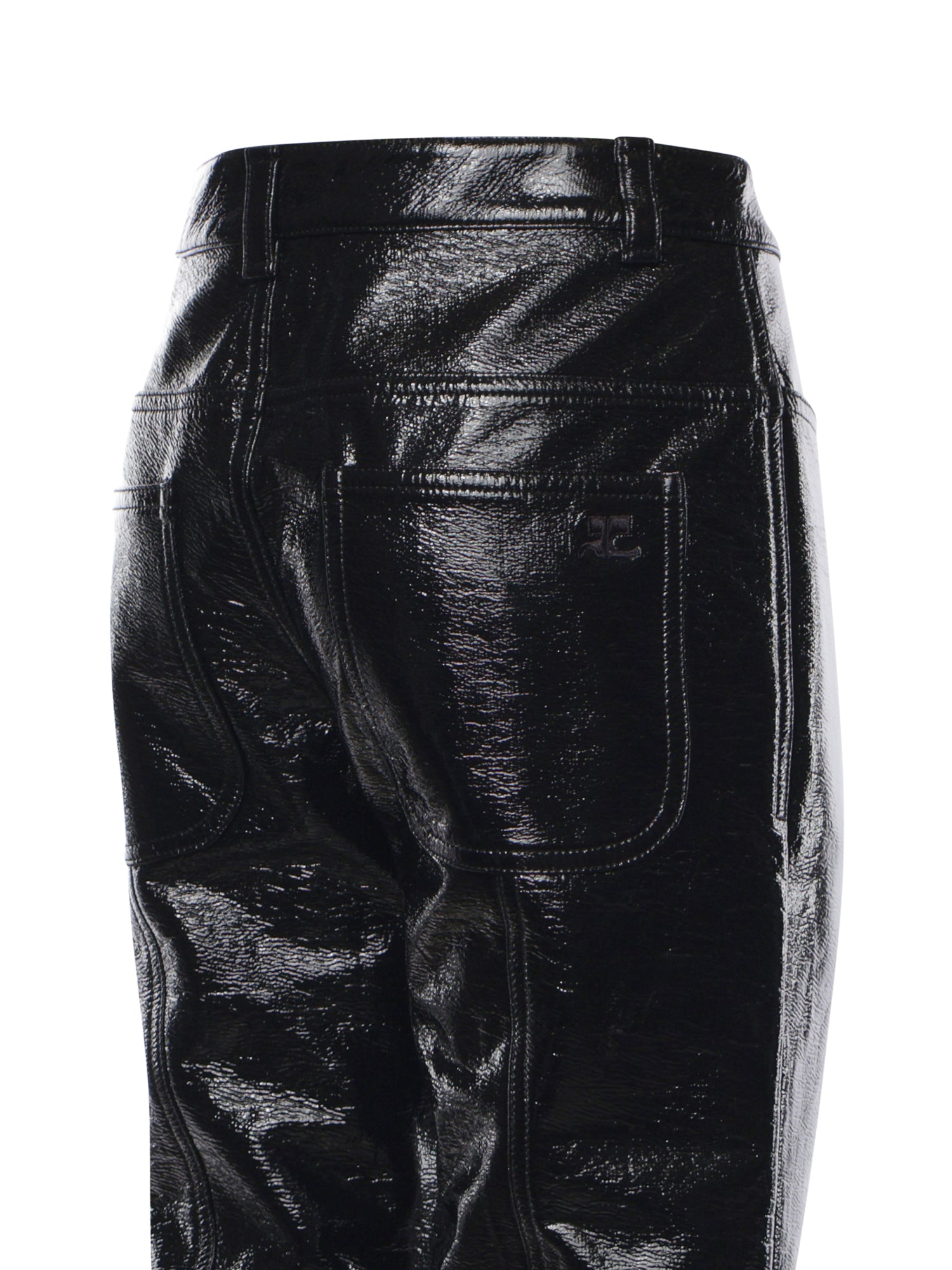 Pantaloni in vinile con logo 426CPA798VY0014 9999 COURREGES 