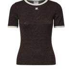 T-shirt Heather Contrast con logo 426JTS017JS0262 B384 COURREGES 