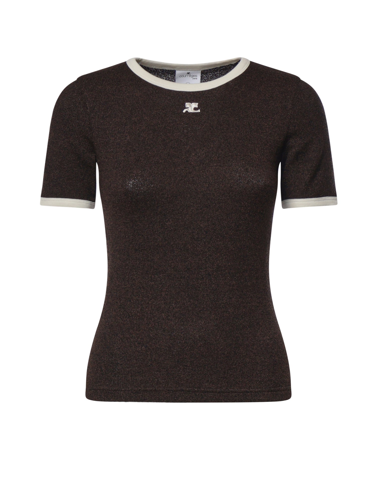 T-shirt Heather Contrast con logo 426JTS017JS0262 B384 COURREGES 