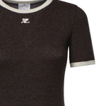 T-shirt Heather Contrast con logo 426JTS017JS0262 B384 COURREGES 