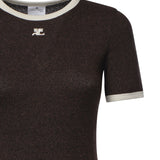 T-shirt Heather Contrast con logo 426JTS017JS0262 B384 COURREGES 