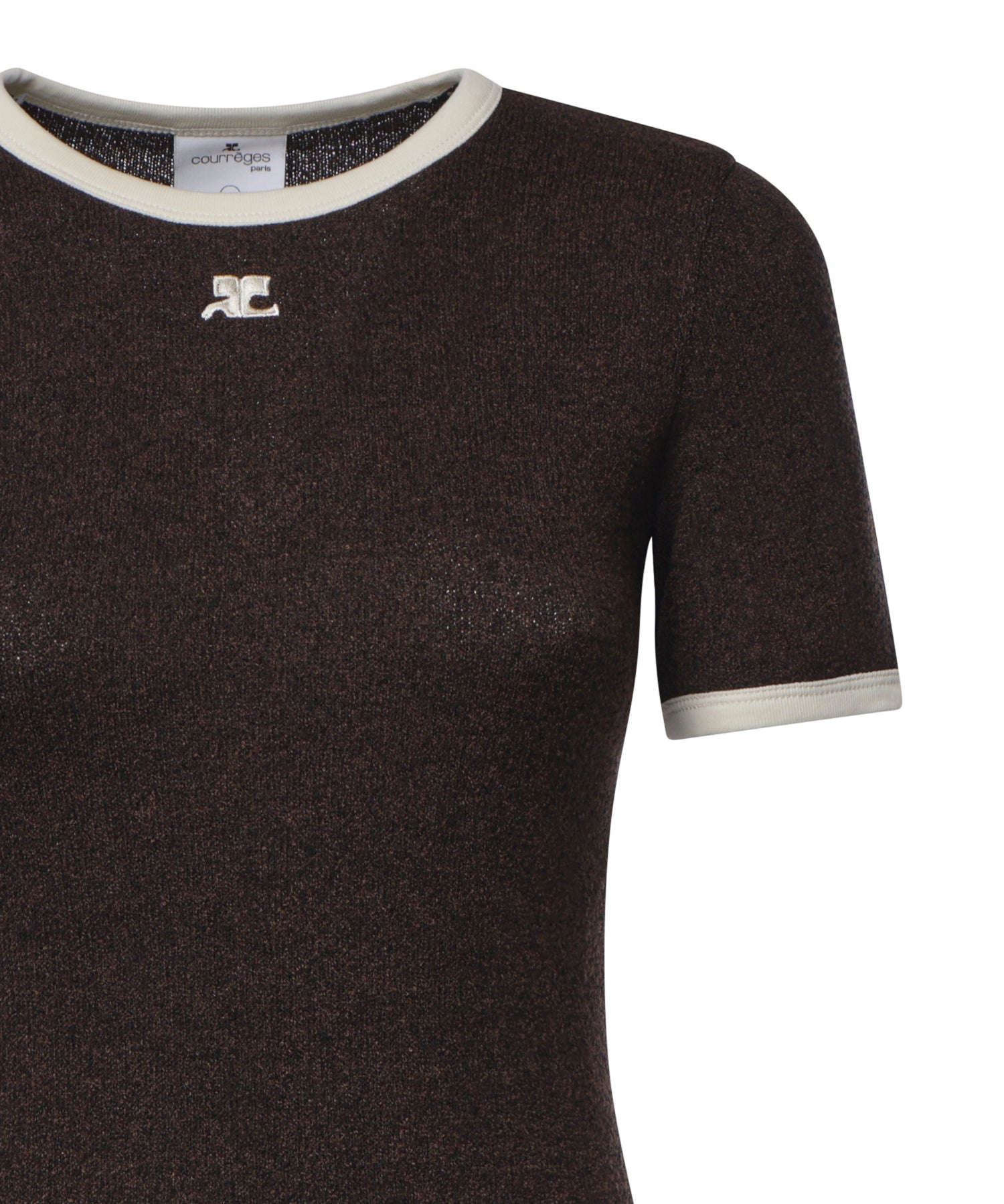 T-shirt Heather Contrast con logo 426JTS017JS0262 B384 COURREGES 