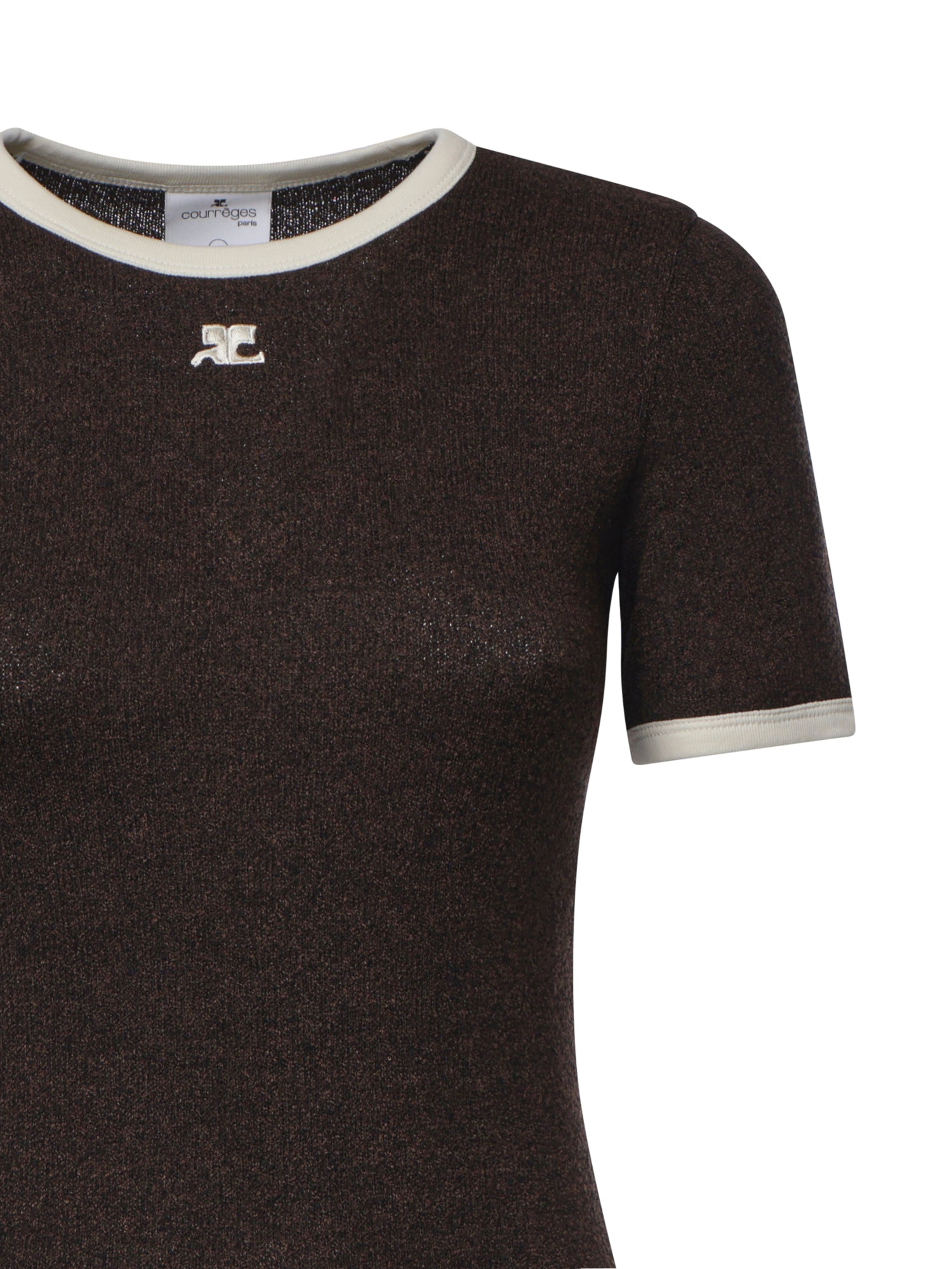 T-shirt Heather Contrast con logo 426JTS017JS0262 B384 COURREGES 