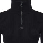 Pullover a coste con logo 426MPU318FI0001 9999 COURREGES 