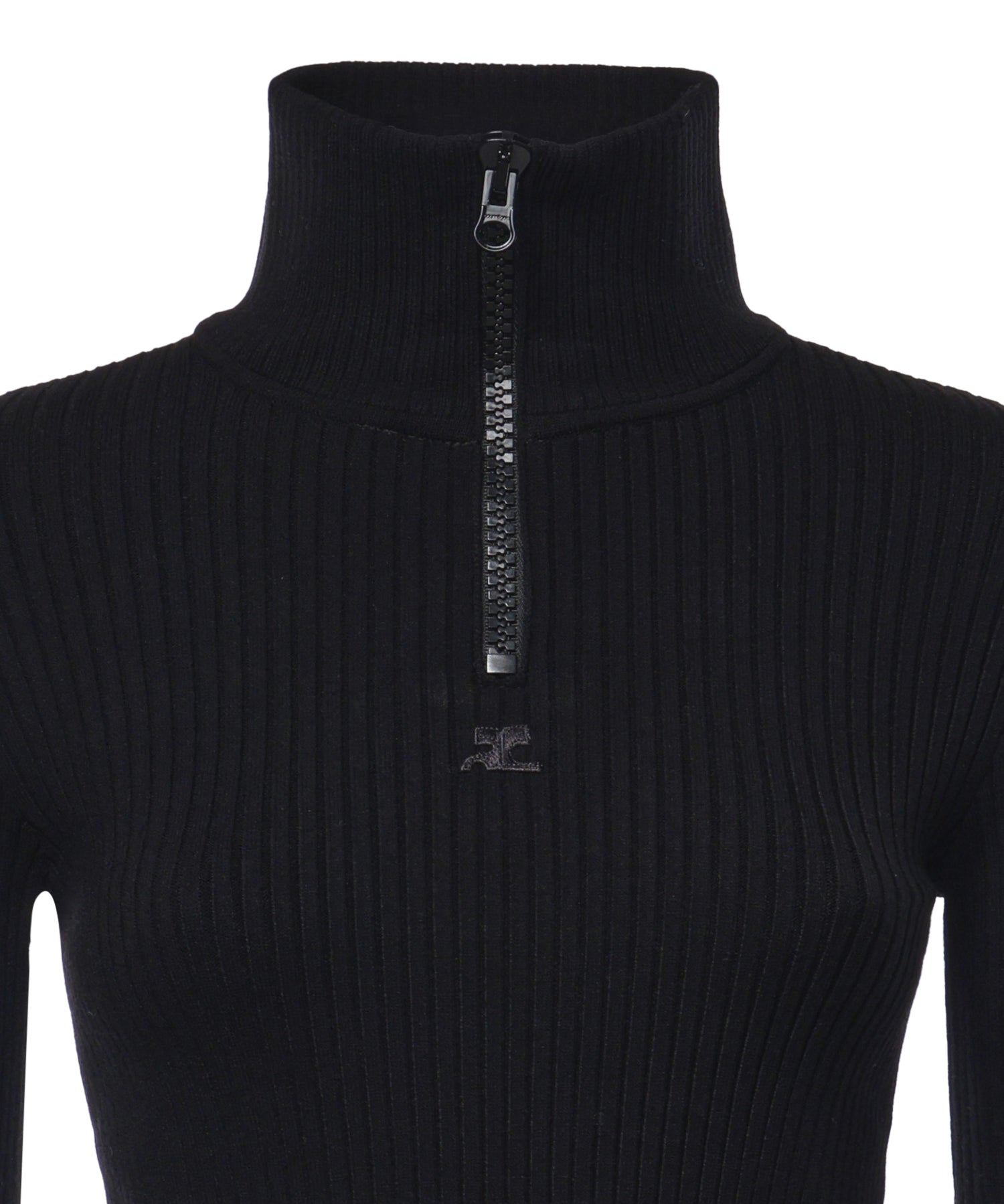Pullover a coste con logo 426MPU318FI0001 9999 COURREGES 