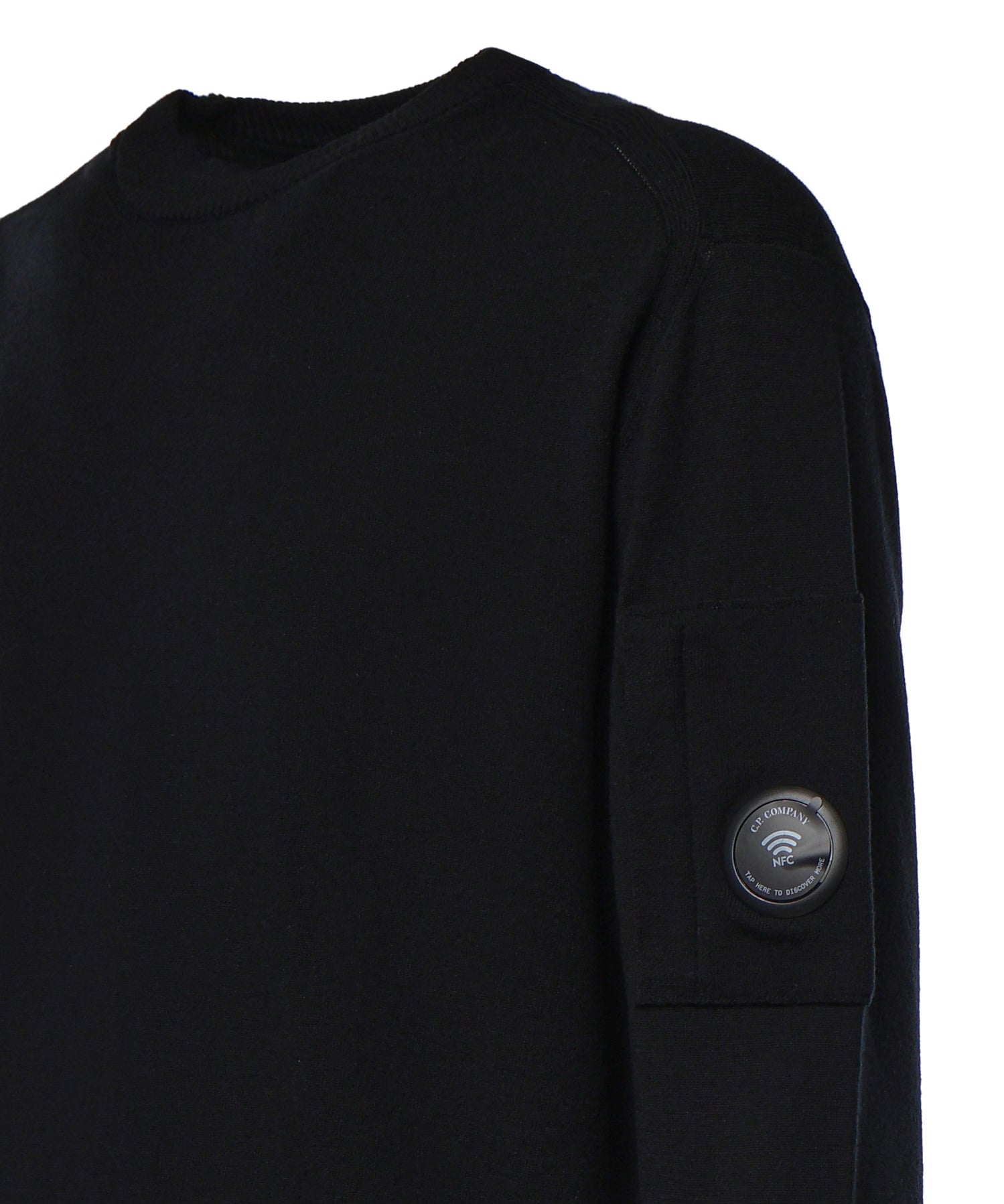 Pullover in lana merino con logo 21CMKN069A 005528A999 C.P. COMPANY 