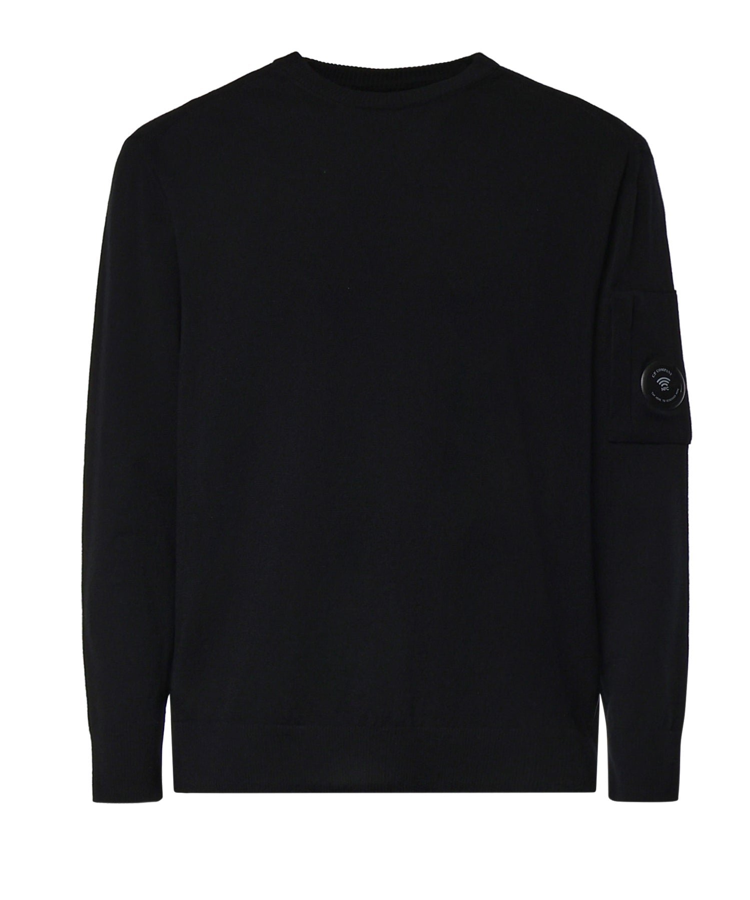 Pullover in lana merino con logo 21CMKN069A 005528A999 C.P. COMPANY 