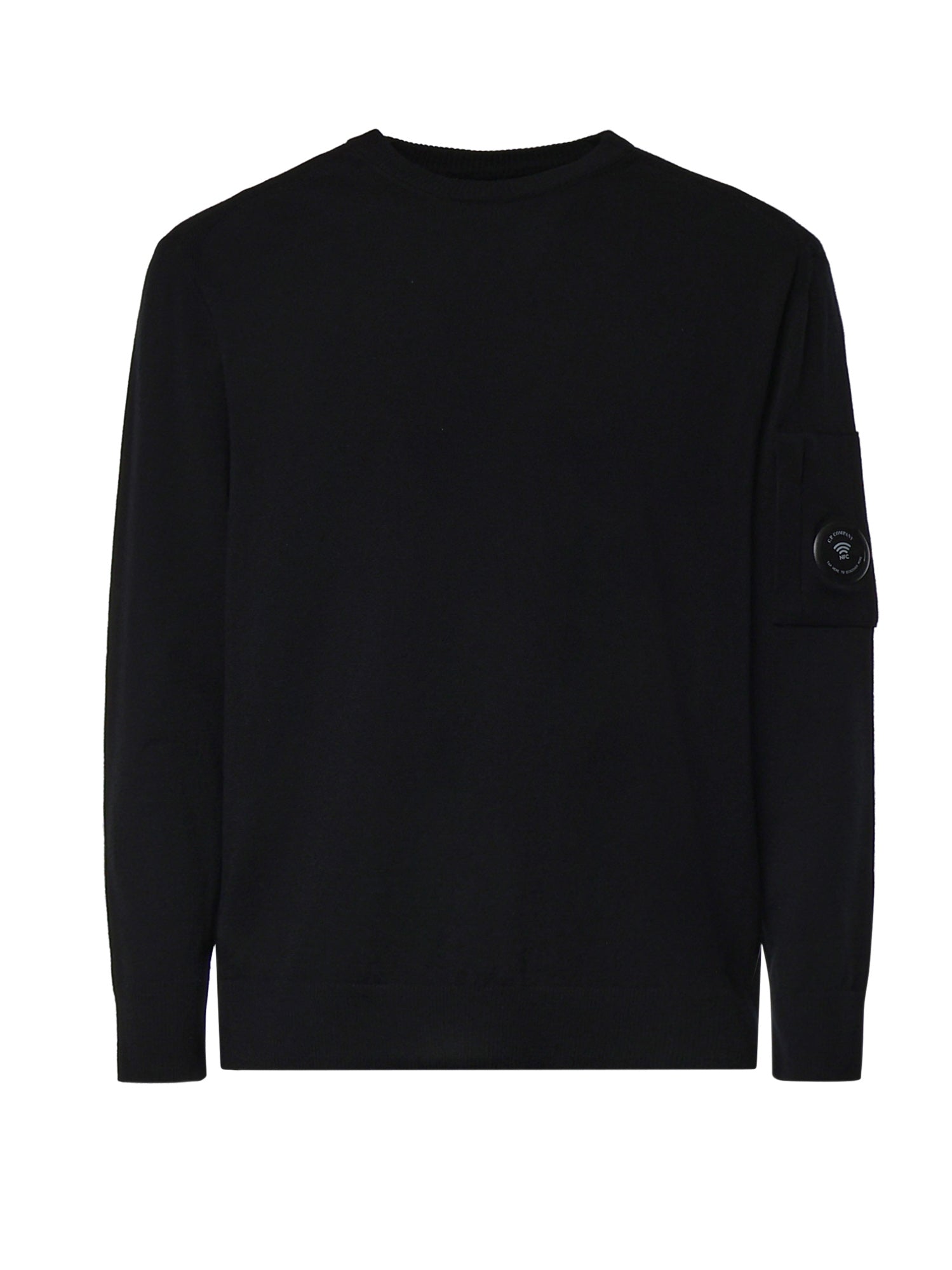 Pullover in lana merino con logo 21CMKN069A 005528A999 C.P. COMPANY 