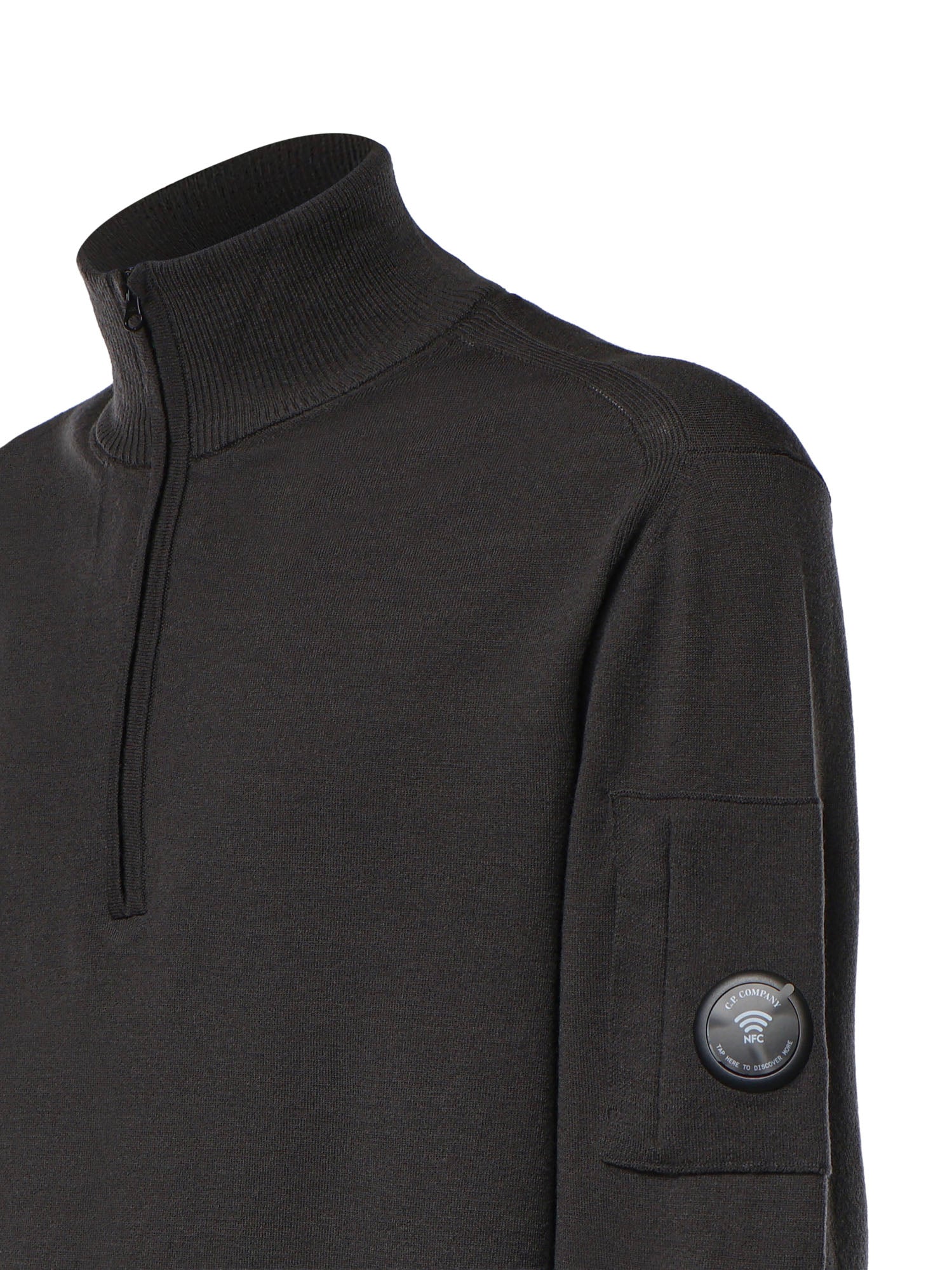 Pullover in lana merino con logo 21CMKN070A 005528A985 C.P. COMPANY 