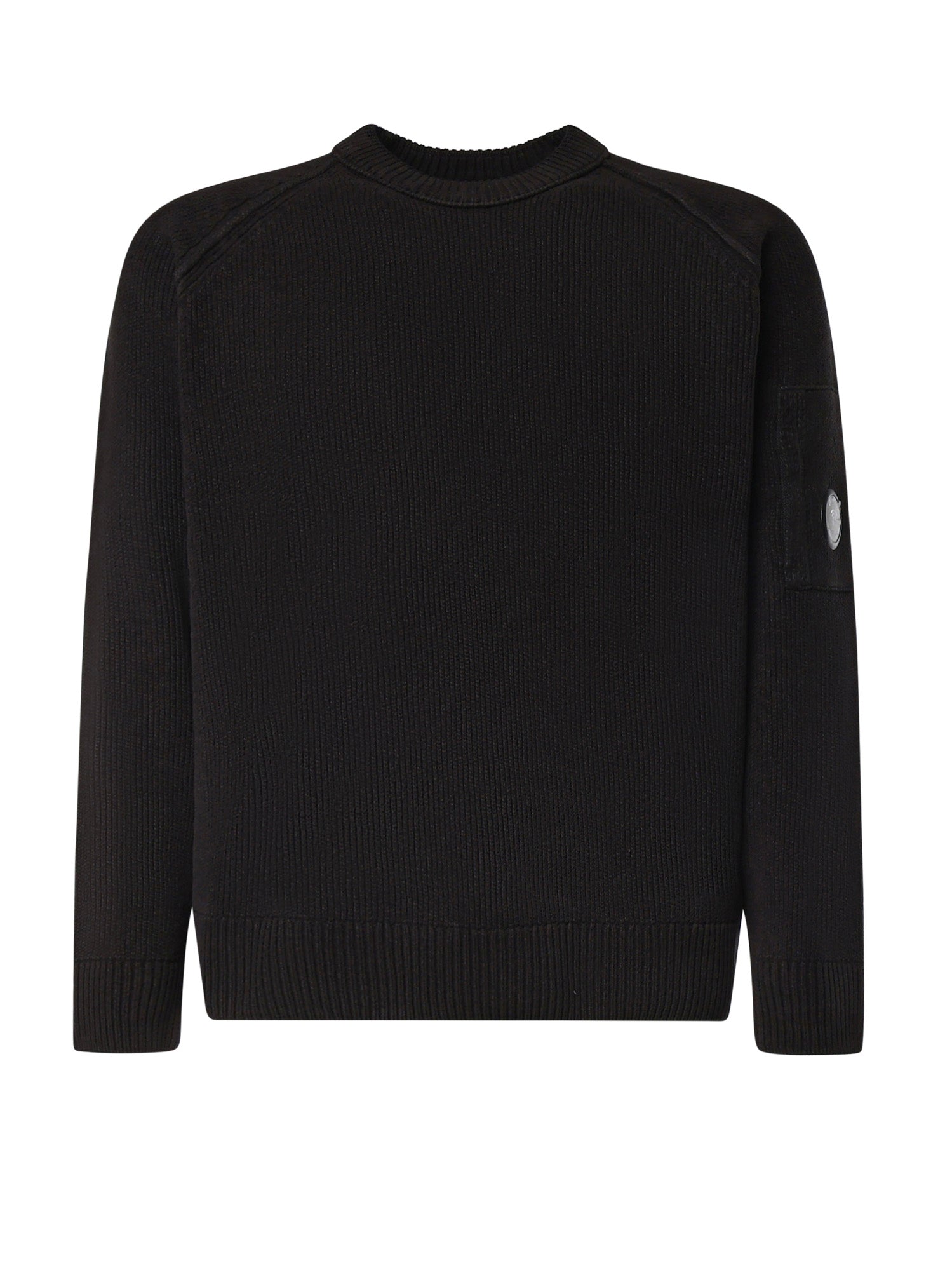 Pullover in cotone ciniglia con logo<BR/> 21CMKN196A 005558G999 C.P. COMPANY 