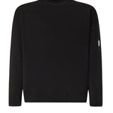 Pullover in cotone ciniglia con logo<BR/> 21CMKN196A 005558G999 C.P. COMPANY 