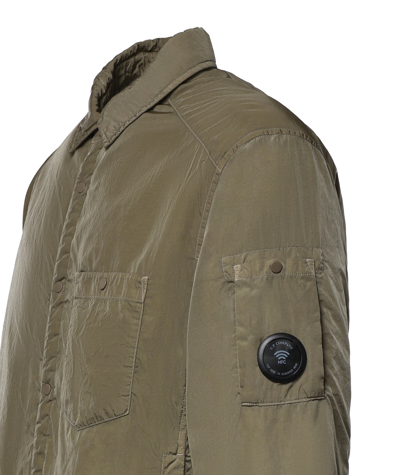 Overshirt in nylon con logo 21CMOS023A 005904G356 C.P. COMPANY 