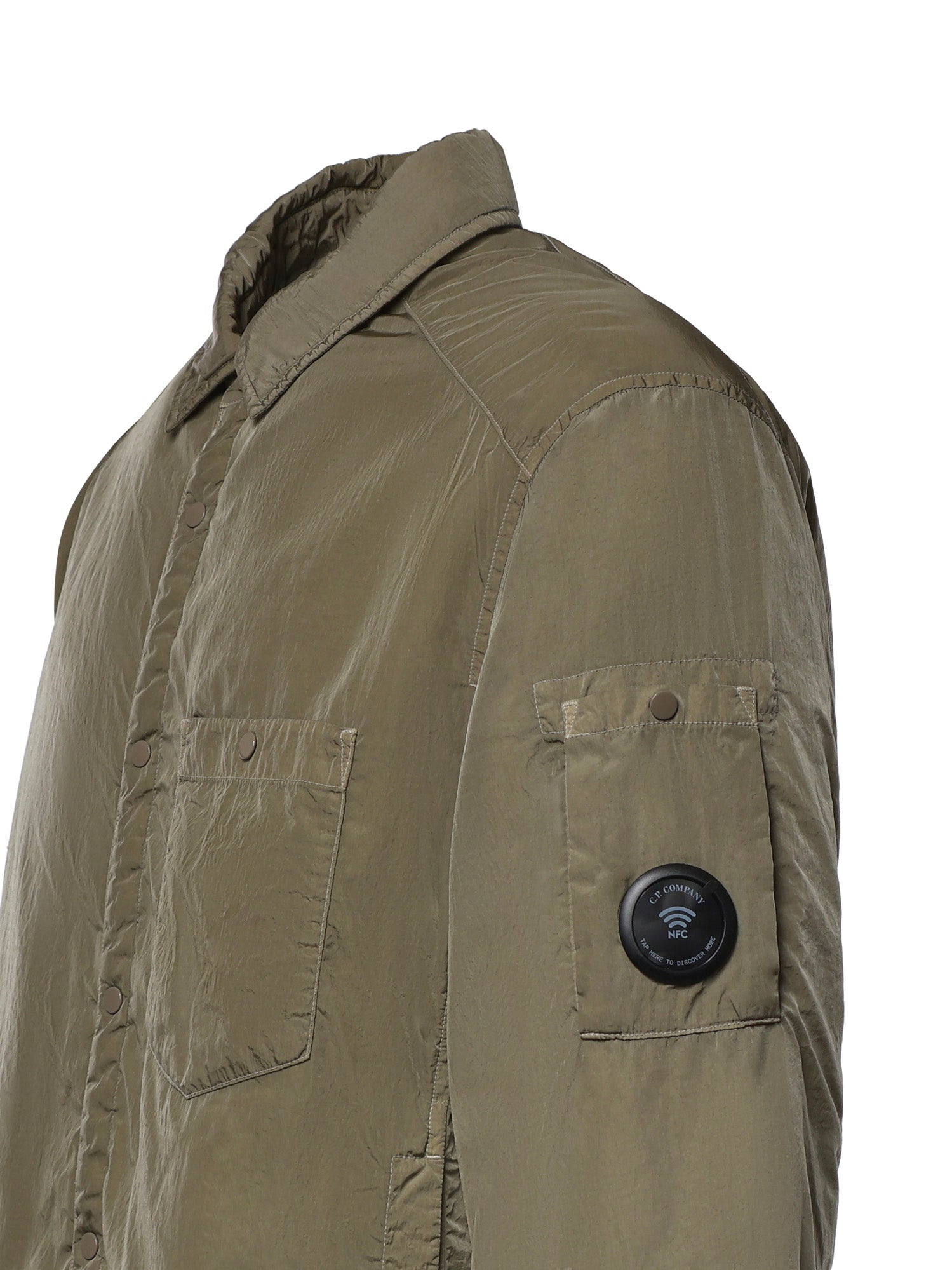 Overshirt in nylon con logo 21CMOS023A 005904G356 C.P. COMPANY 