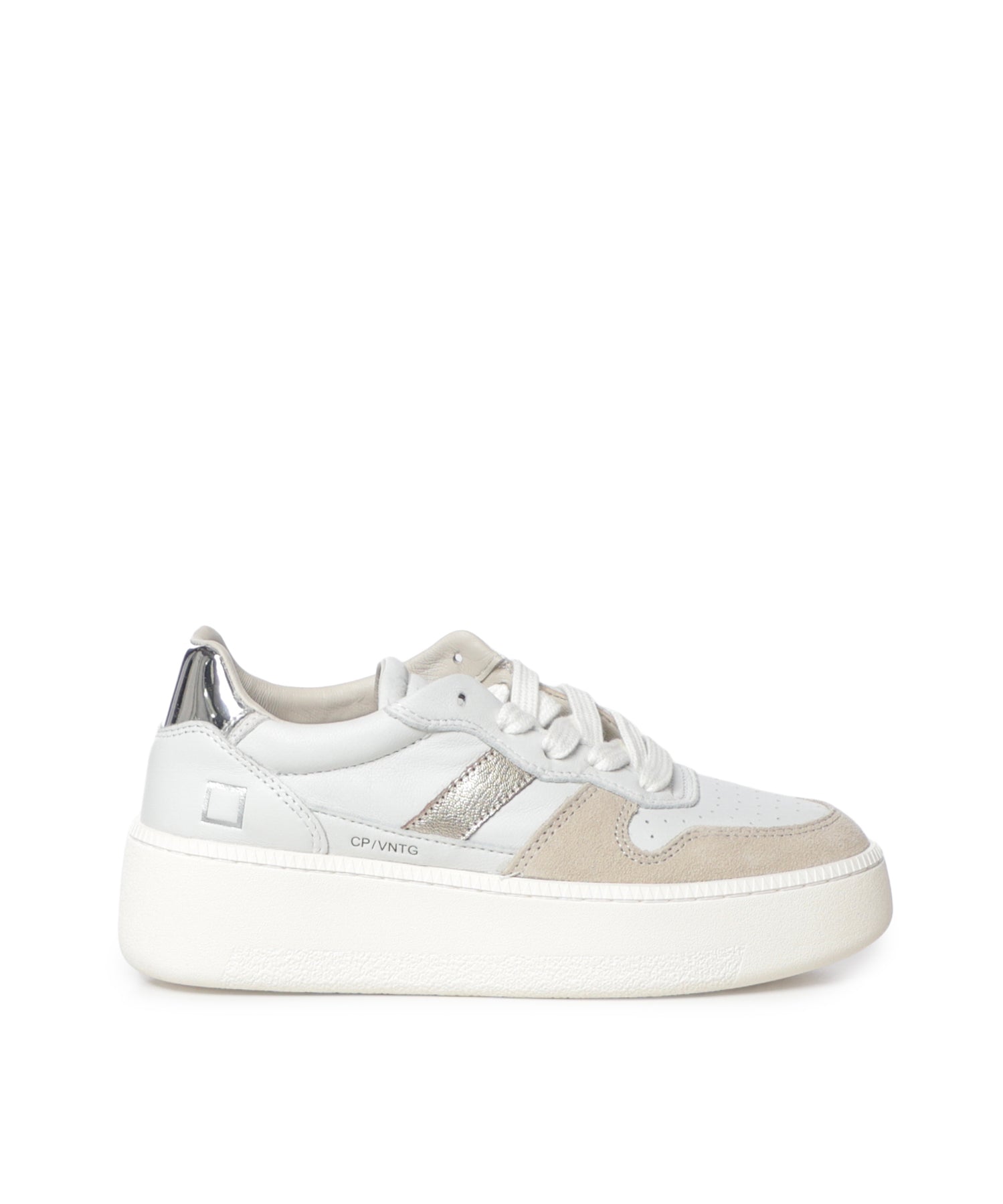 Sneaker Court Platform in pelle W451 CP-VNWH D.A.T.E. 