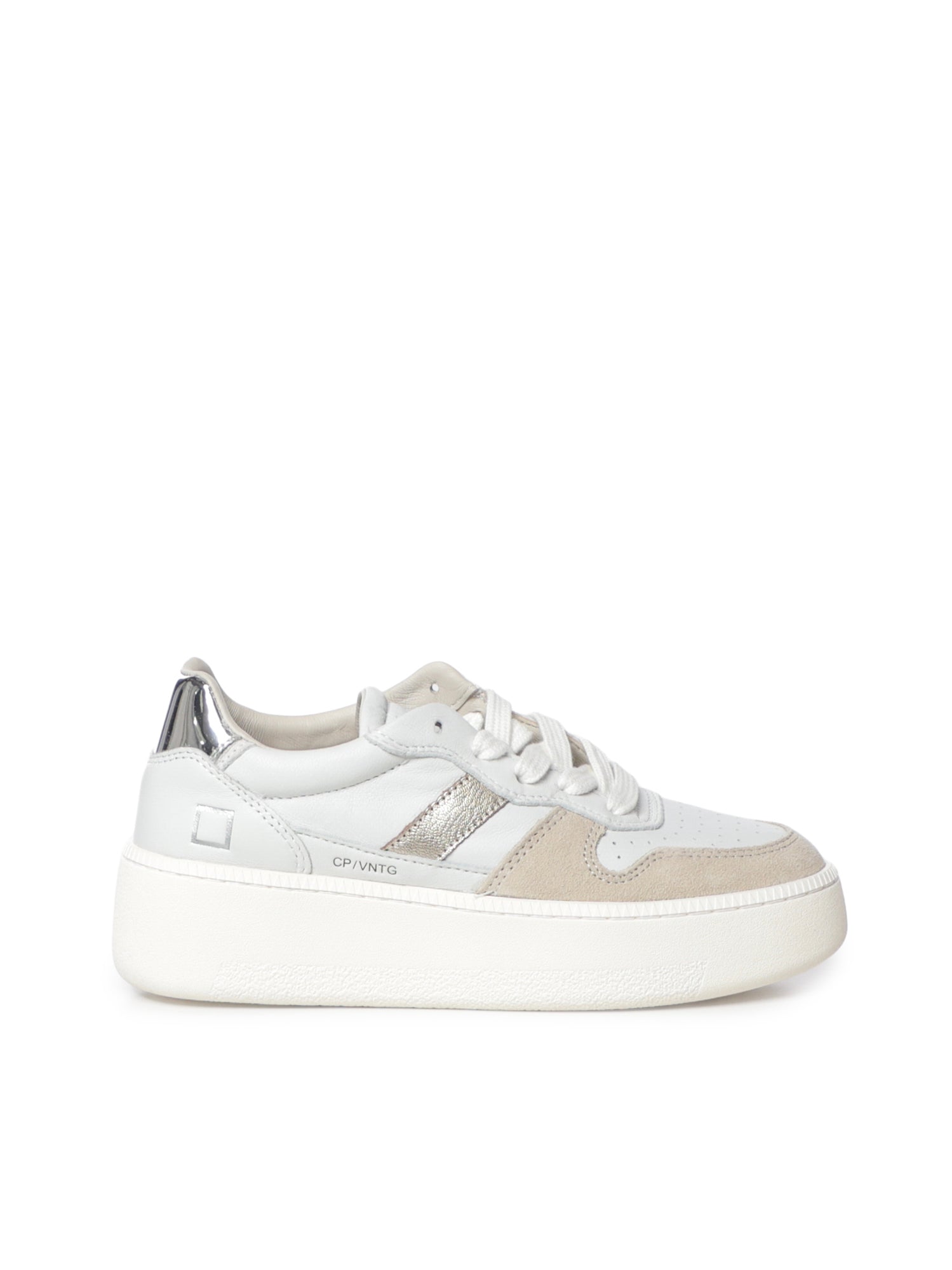 Sneaker Court Platform in pelle W451 CP-VNWH D.A.T.E. 