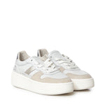 Sneaker Court Platform in pelle W451 CP-VNWH D.A.T.E. 
