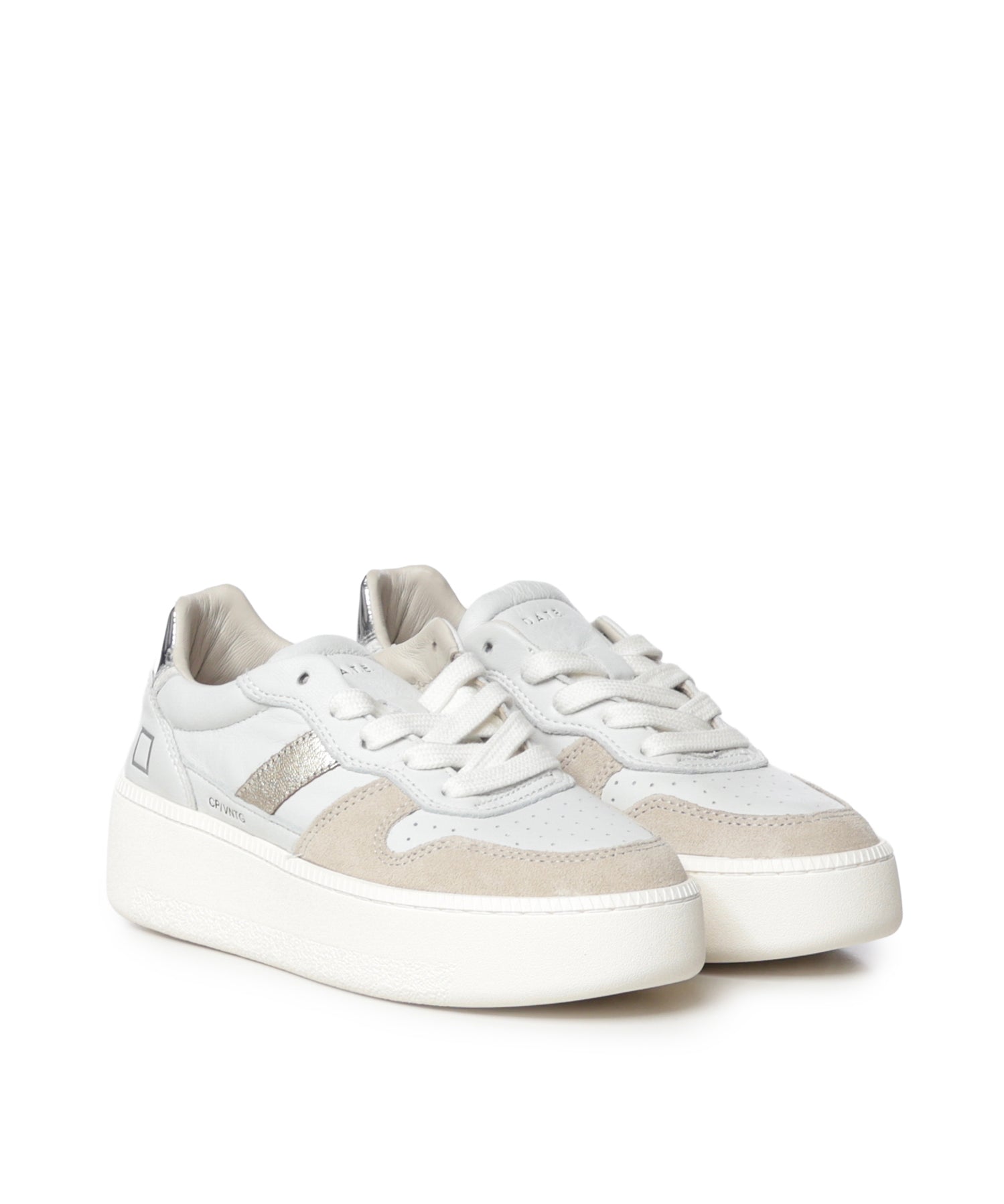 Sneaker Court Platform in pelle W451 CP-VNWH D.A.T.E. 