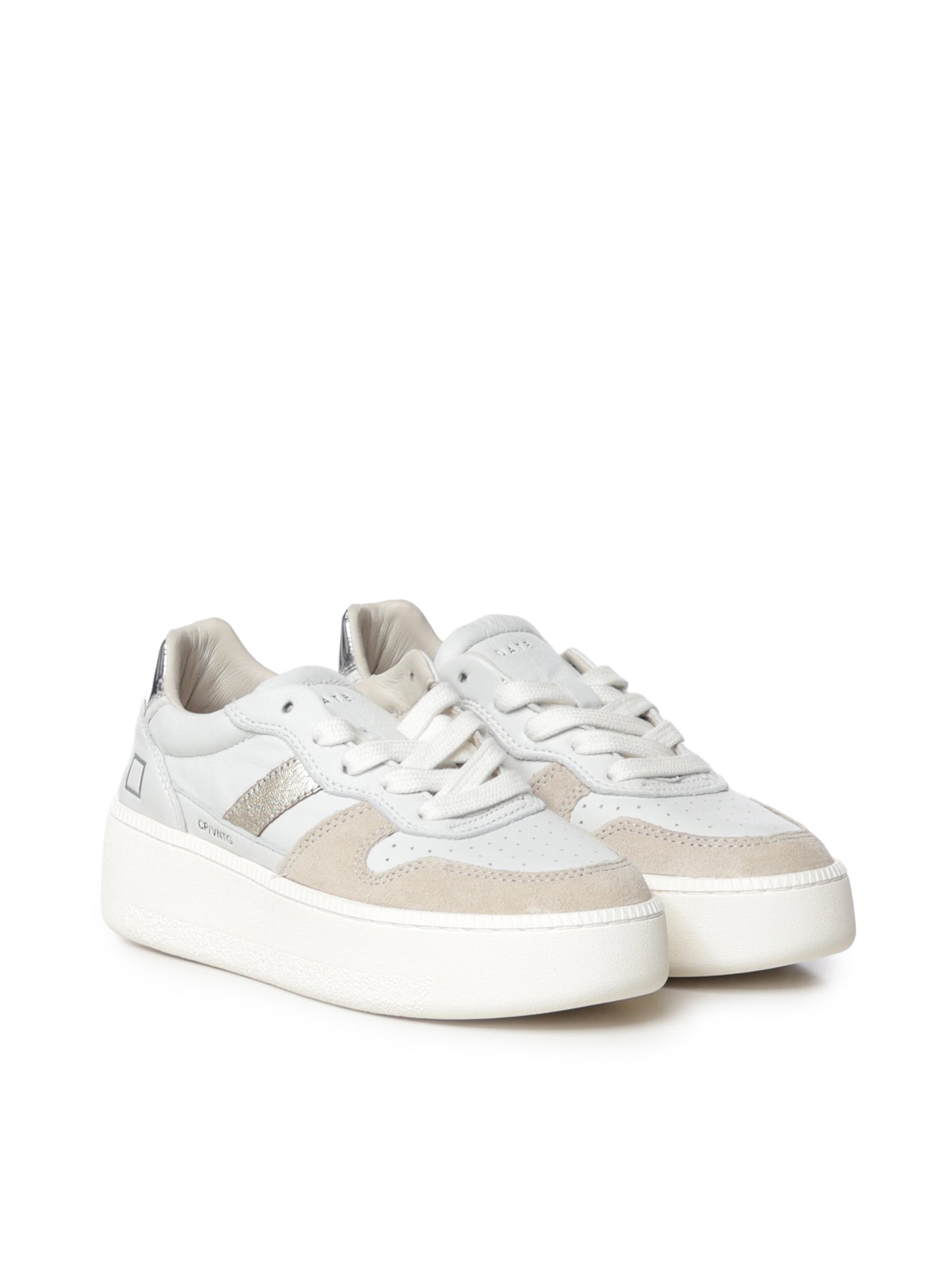 Sneaker Court Platform in pelle W451 CP-VNWH D.A.T.E. 