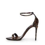 Sandalo in pelle con stampa Leo CR1339 AM568HA93M DOLCE & GABBANA 