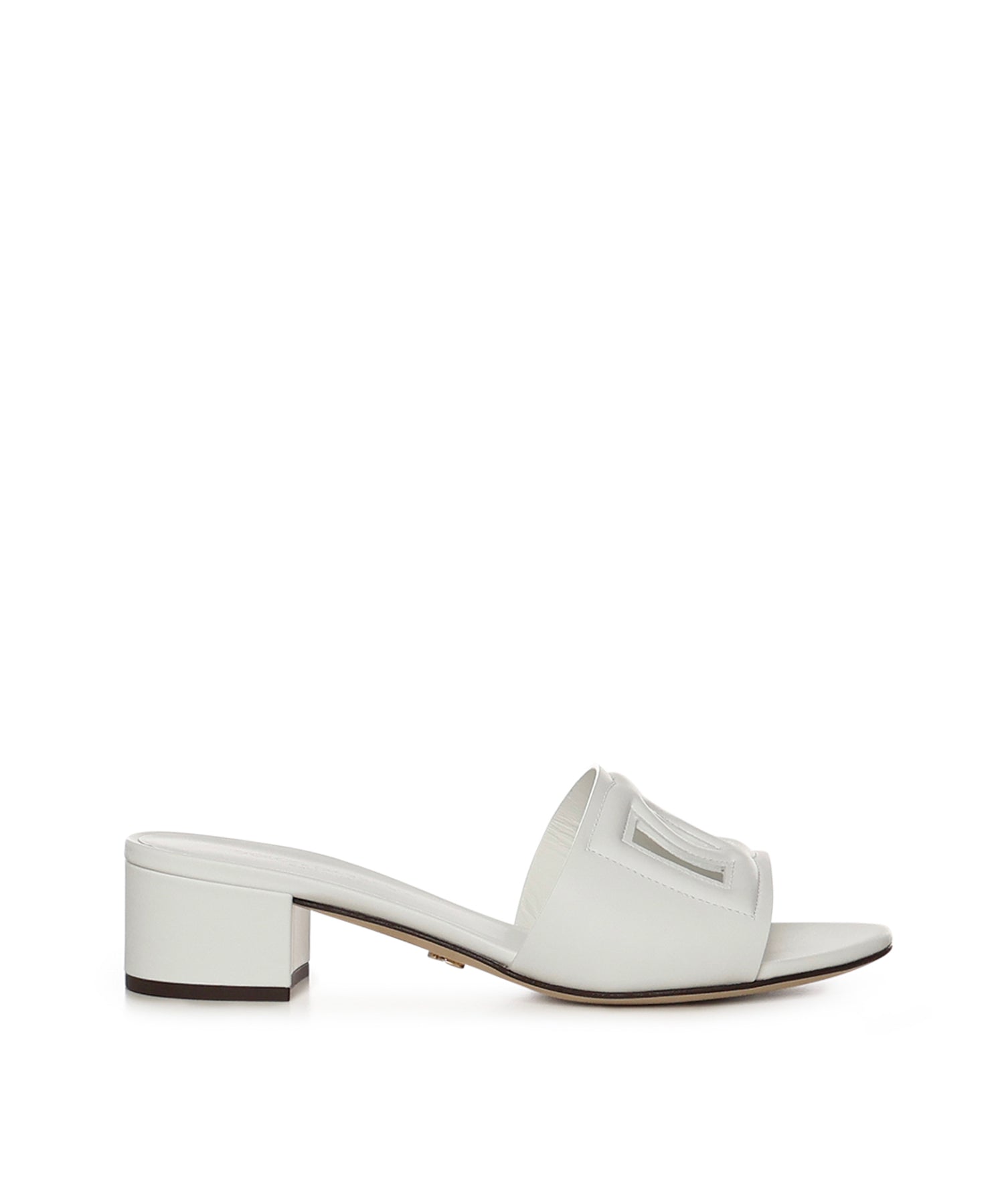 Mule in pelle di vitello e logo DG CR1755 AY32980001 DOLCE & GABBANA 