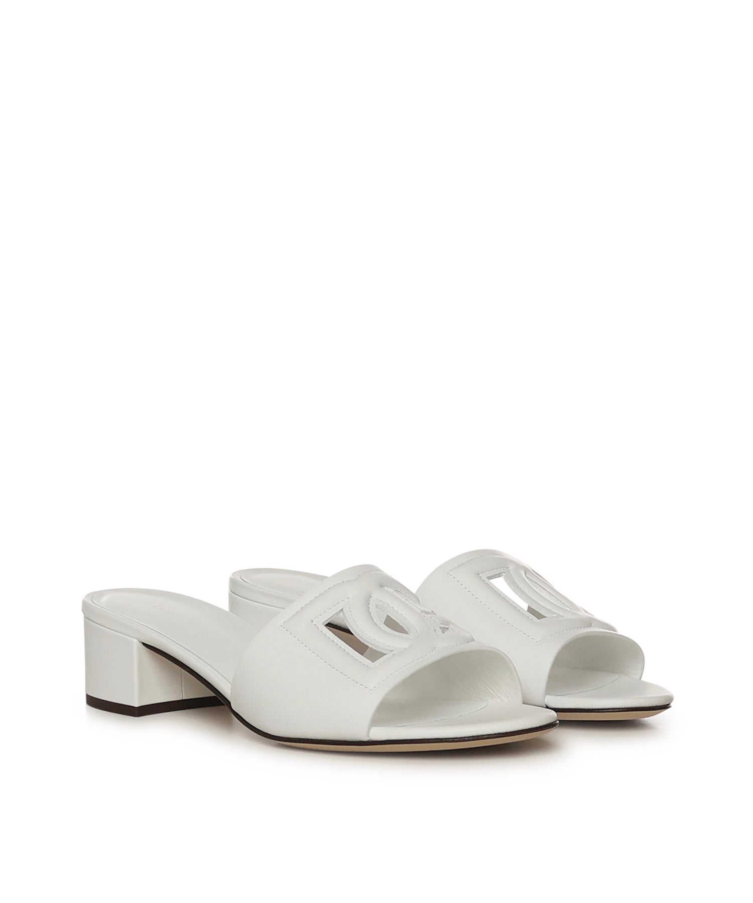Mule in pelle di vitello e logo DG CR1755 AY32980001 DOLCE & GABBANA 