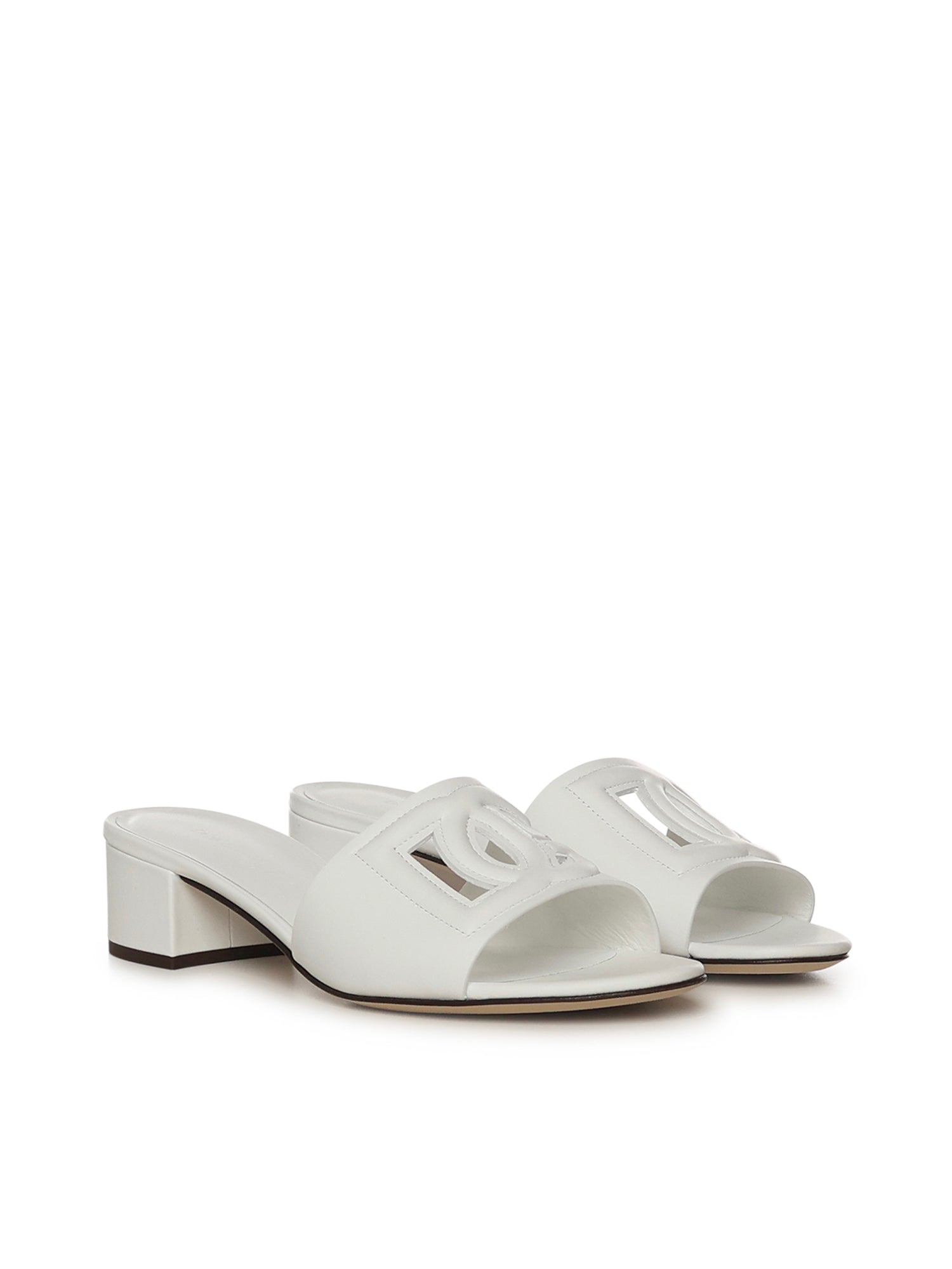 Mule in pelle di vitello e logo DG CR1755 AY32980001 DOLCE & GABBANA 