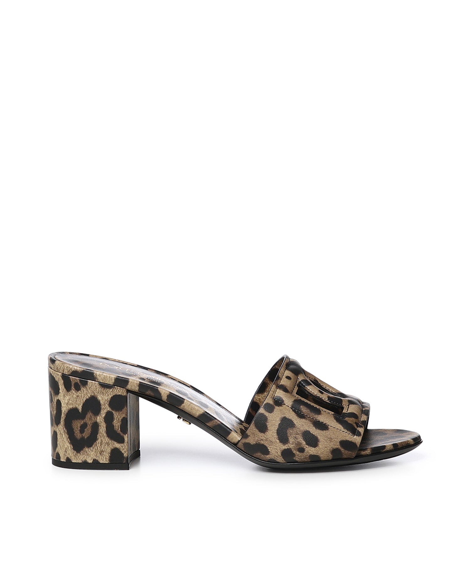 Mules in pelle con stampa leopardata CR1996 A0426HY13M DOLCE & GABBANA 