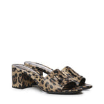 Mules in pelle con stampa leopardata CR1996 A0426HY13M DOLCE & GABBANA 