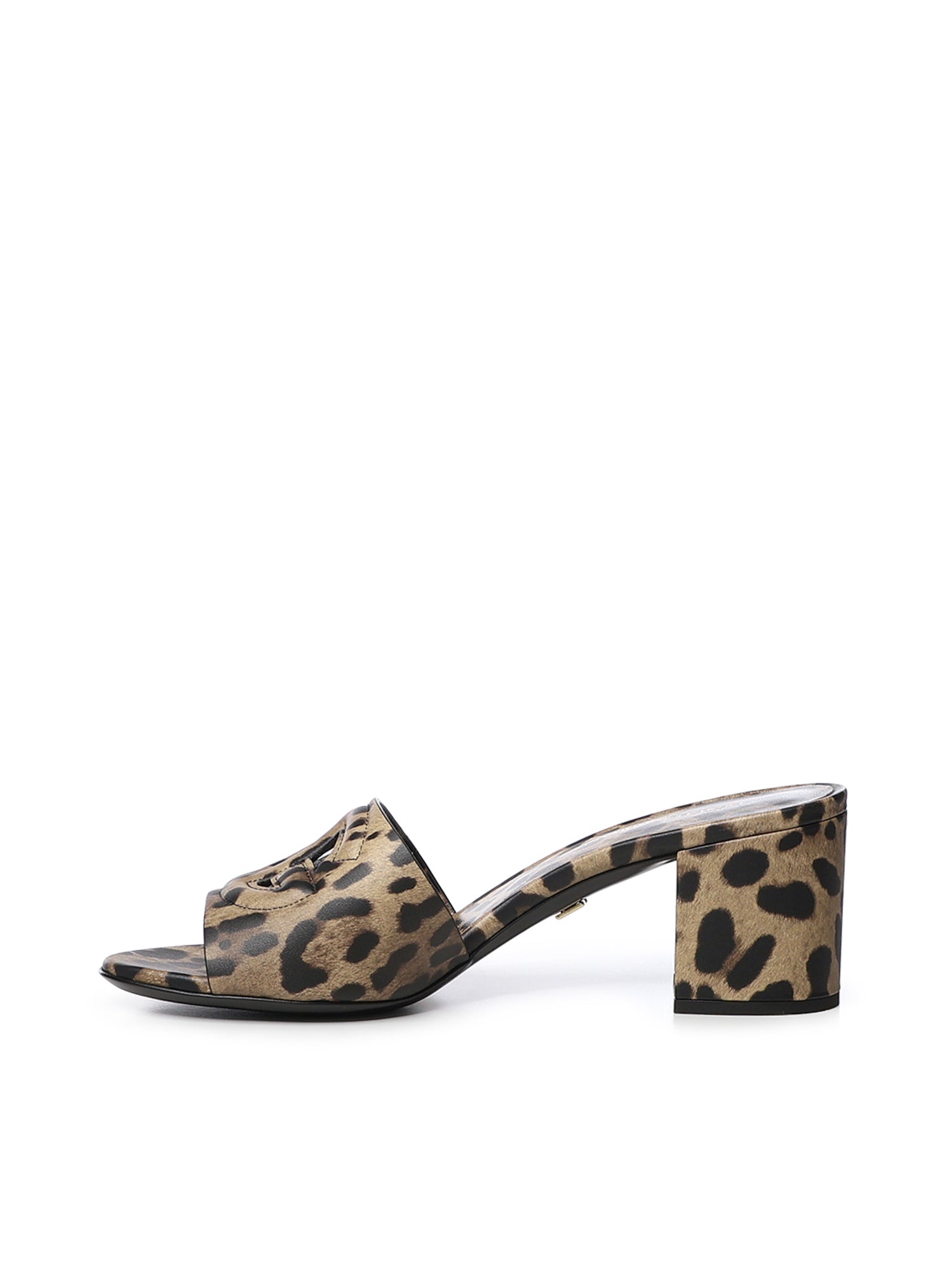 Mules in pelle con stampa leopardata CR1996 A0426HY13M DOLCE & GABBANA 
