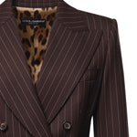 Giacca doppiopetto gessato in lana F29QFT GDD1HS8053 DOLCE & GABBANA 