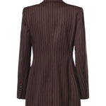 Giacca doppiopetto gessato in lana F29QFT GDD1HS8053 DOLCE & GABBANA 