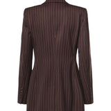 Giacca doppiopetto gessato in lana F29QFT GDD1HS8053 DOLCE & GABBANA 