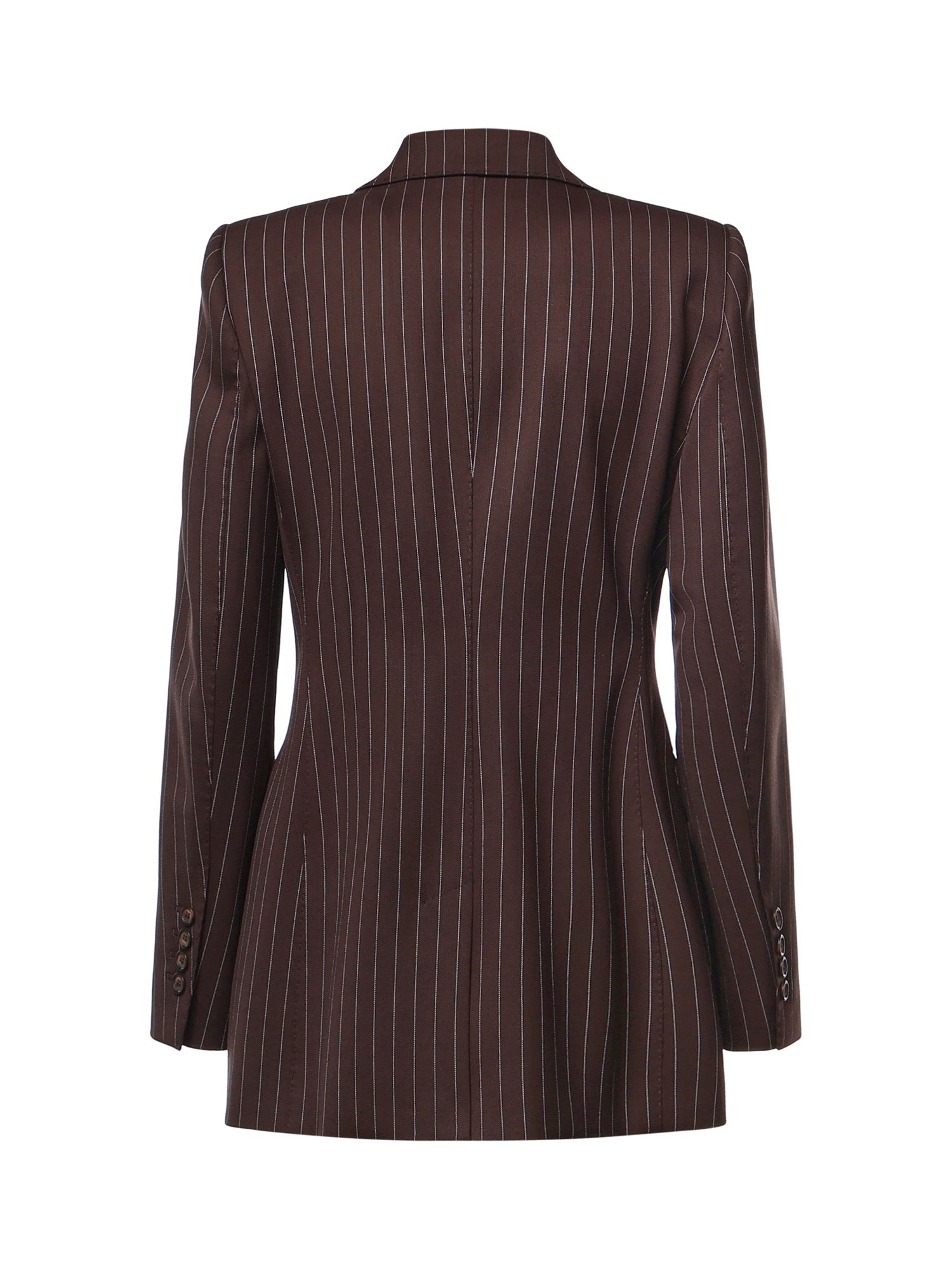 Giacca doppiopetto gessato in lana F29QFT GDD1HS8053 DOLCE & GABBANA 