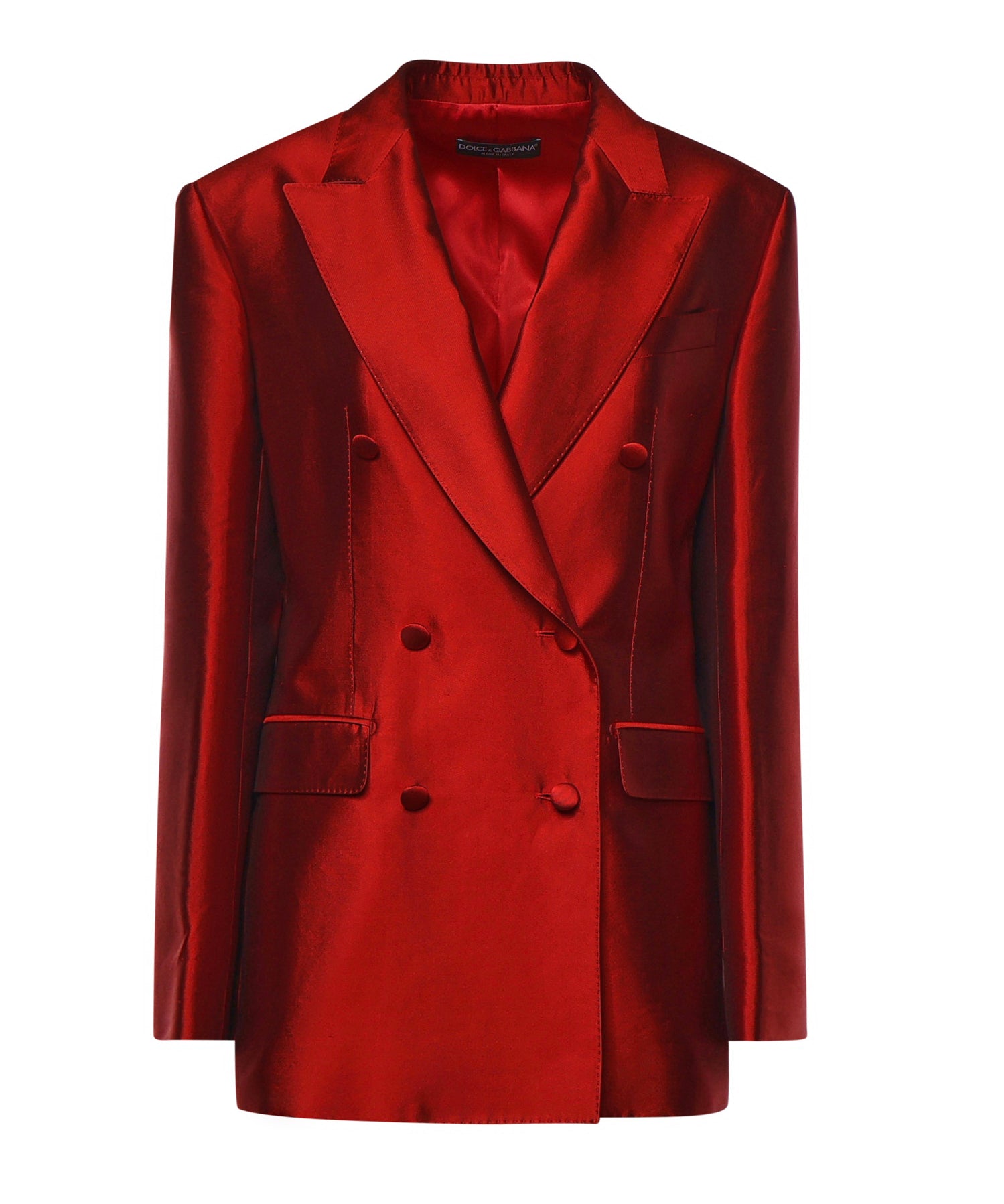 Giacca doppiopetto in mikado F29UUT FU116R0156 DOLCE & GABBANA 