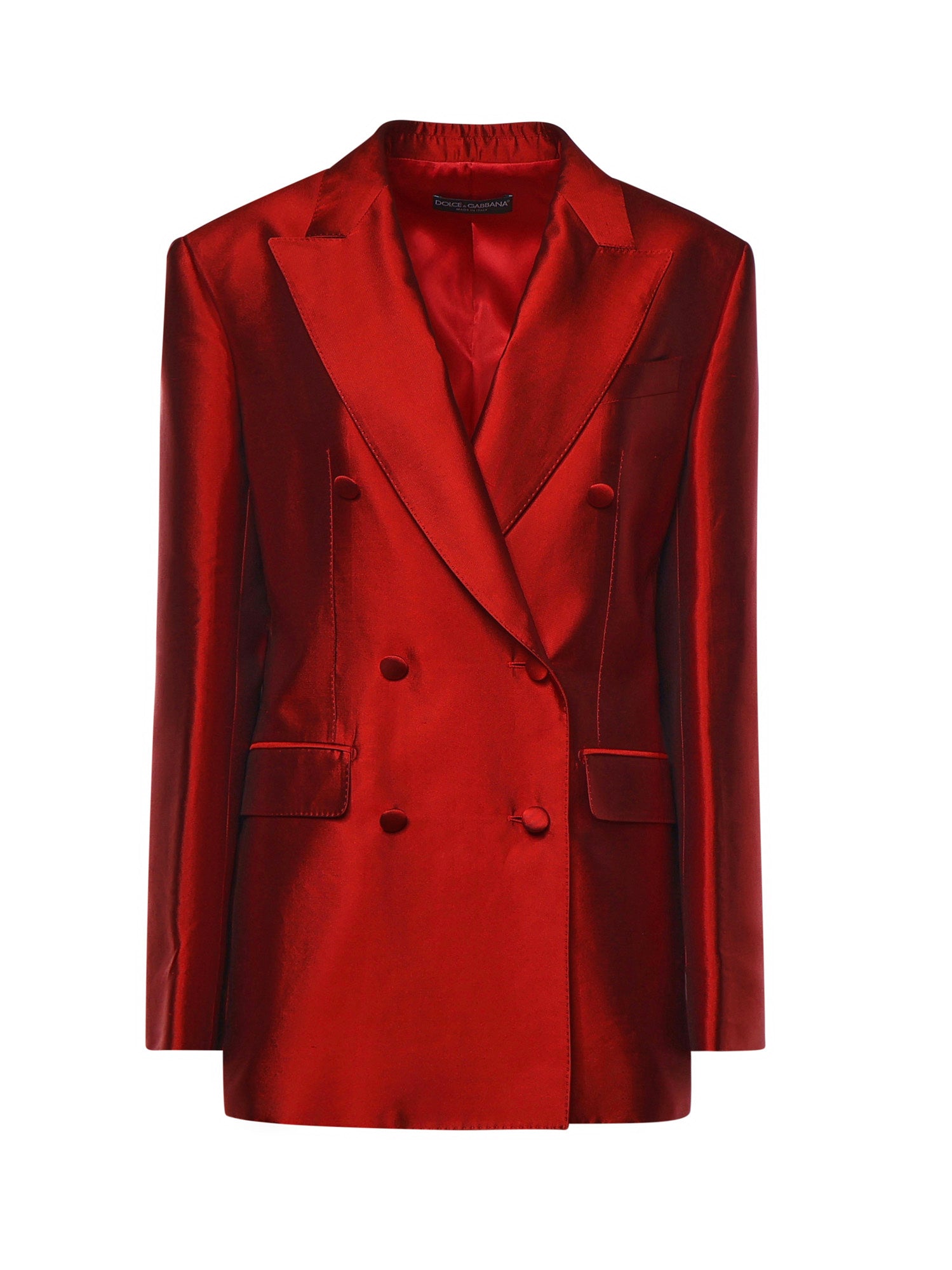 Giacca doppiopetto in mikado F29UUT FU116R0156 DOLCE & GABBANA 