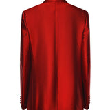 Giacca doppiopetto in mikado F29UUT FU116R0156 DOLCE & GABBANA 