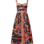 Abito lungo in popeline stampa Carretto F615YT GDDTFS9000 DOLCE & GABBANA 