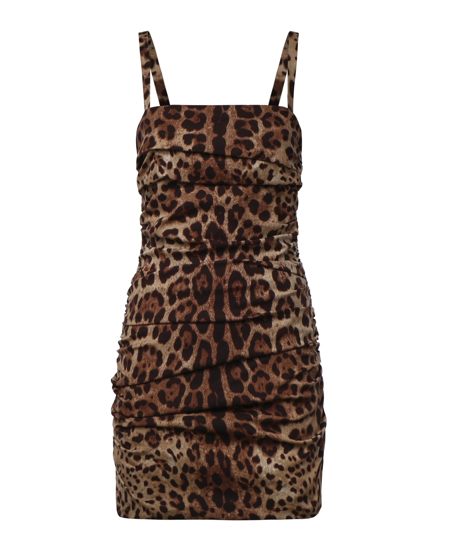 Abito in charmeuse stampa Leo F663HT FSADDHY13M DOLCE & GABBANA 